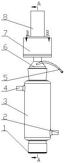 Vertical type animal gastrointestinal tract bionic digestion device