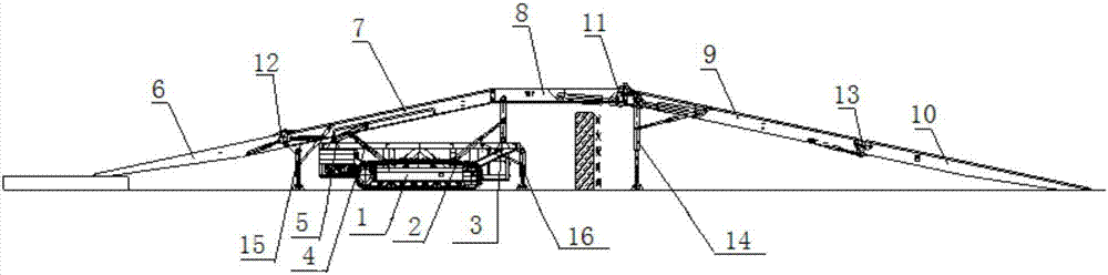 Integrated transport track type multipurpose mechanized fast obstacle-surmounting bridge