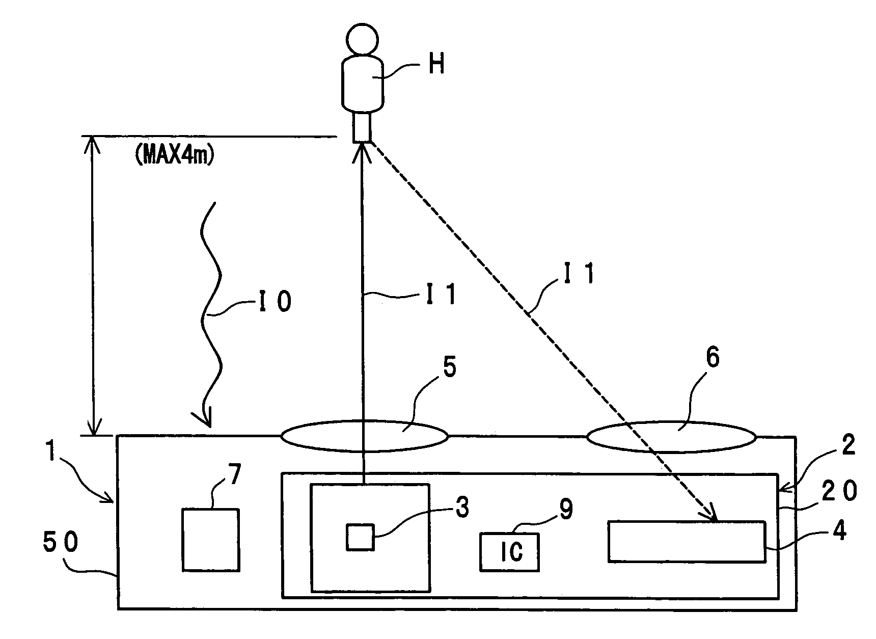 Human body detection device and electronic equipment using the same