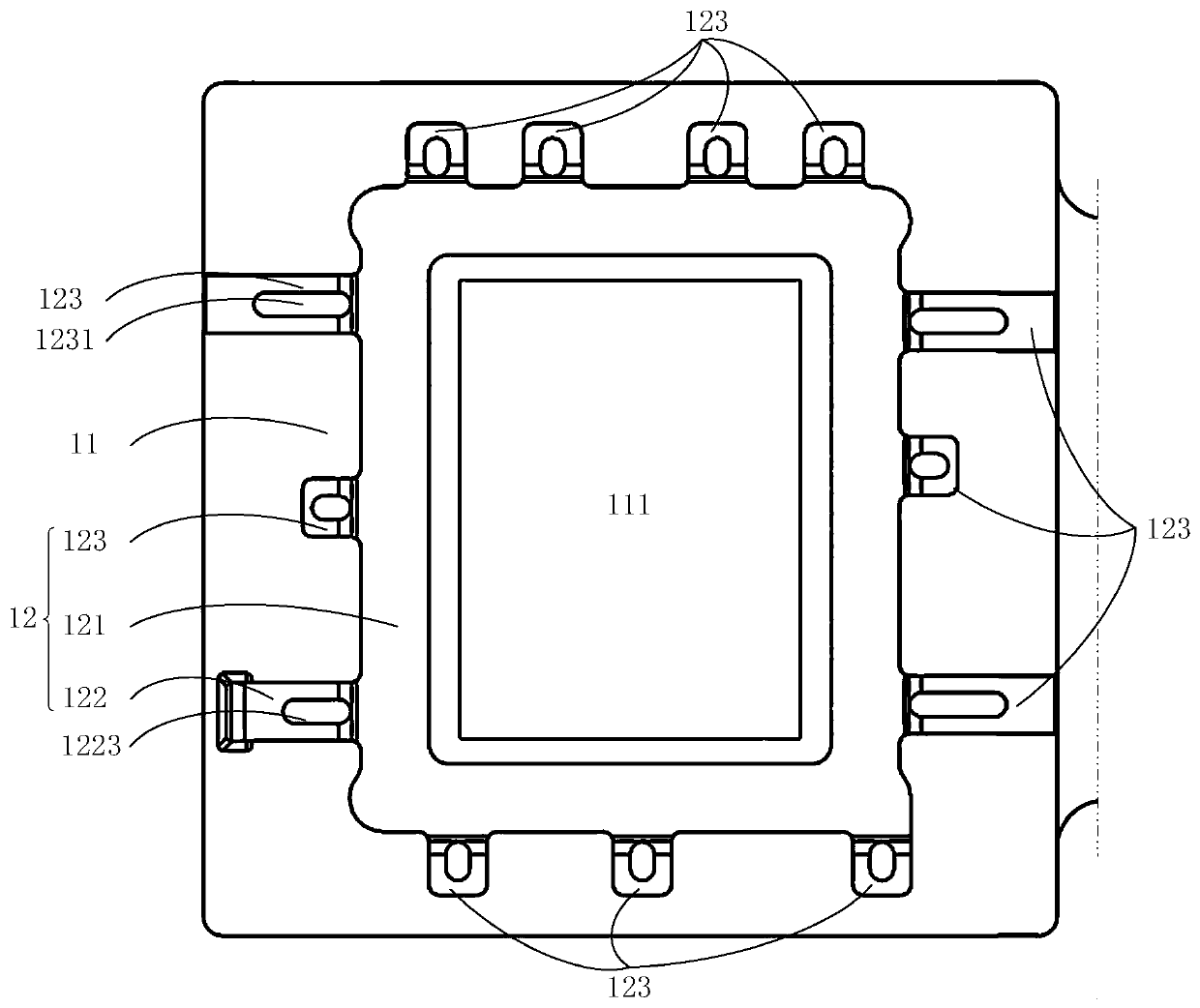 Shielding structure and terminal