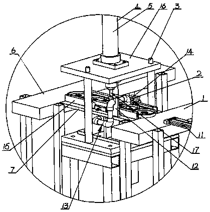 Special automatic extruding machine for belt pulley inner hole