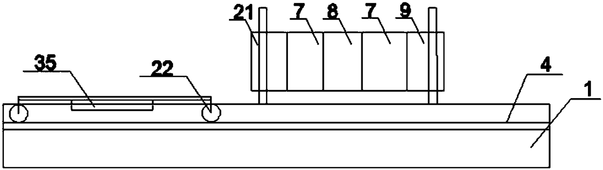 Laboratory fiber asphalt macadam seal layer synchronous spreading device