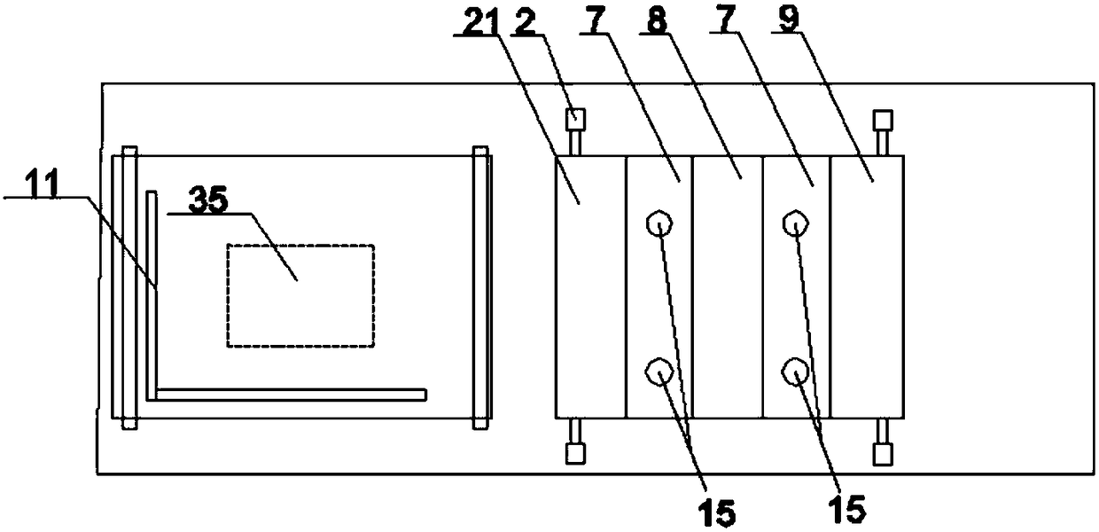 Laboratory fiber asphalt macadam seal layer synchronous spreading device