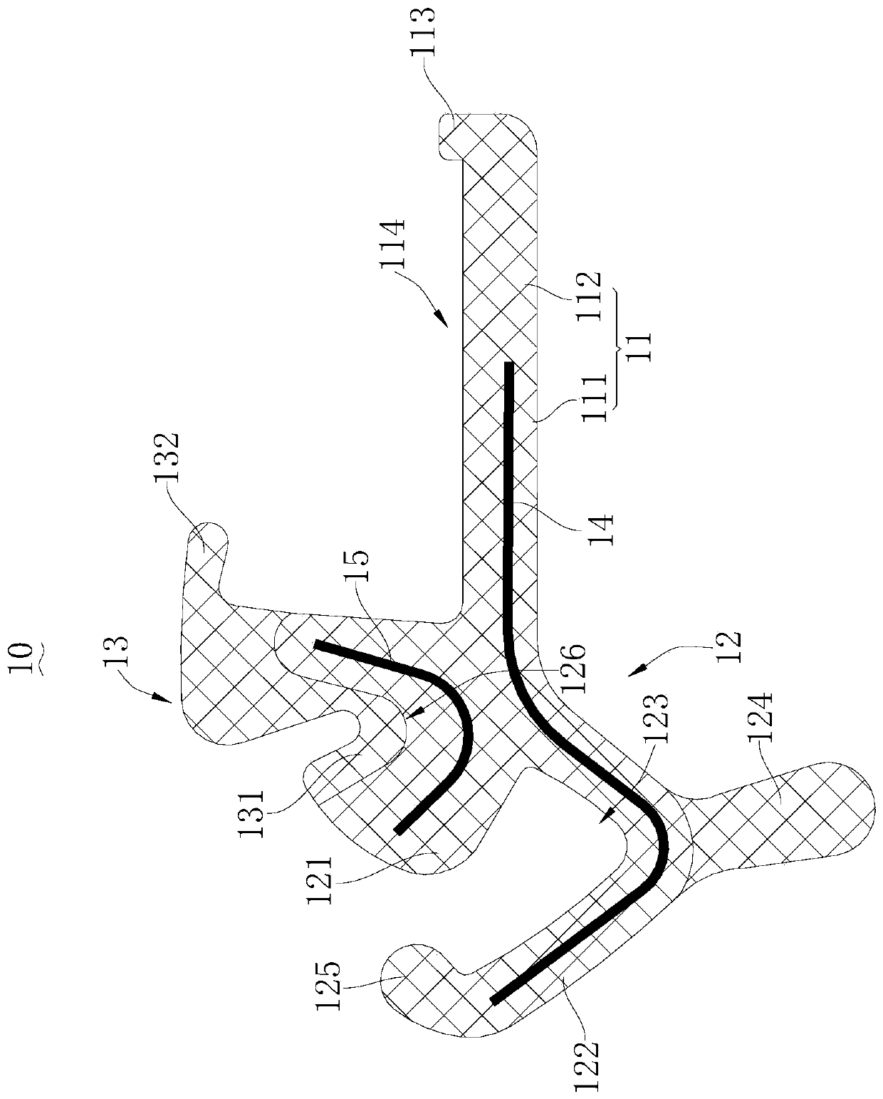 Sealing connector for automobile windshield