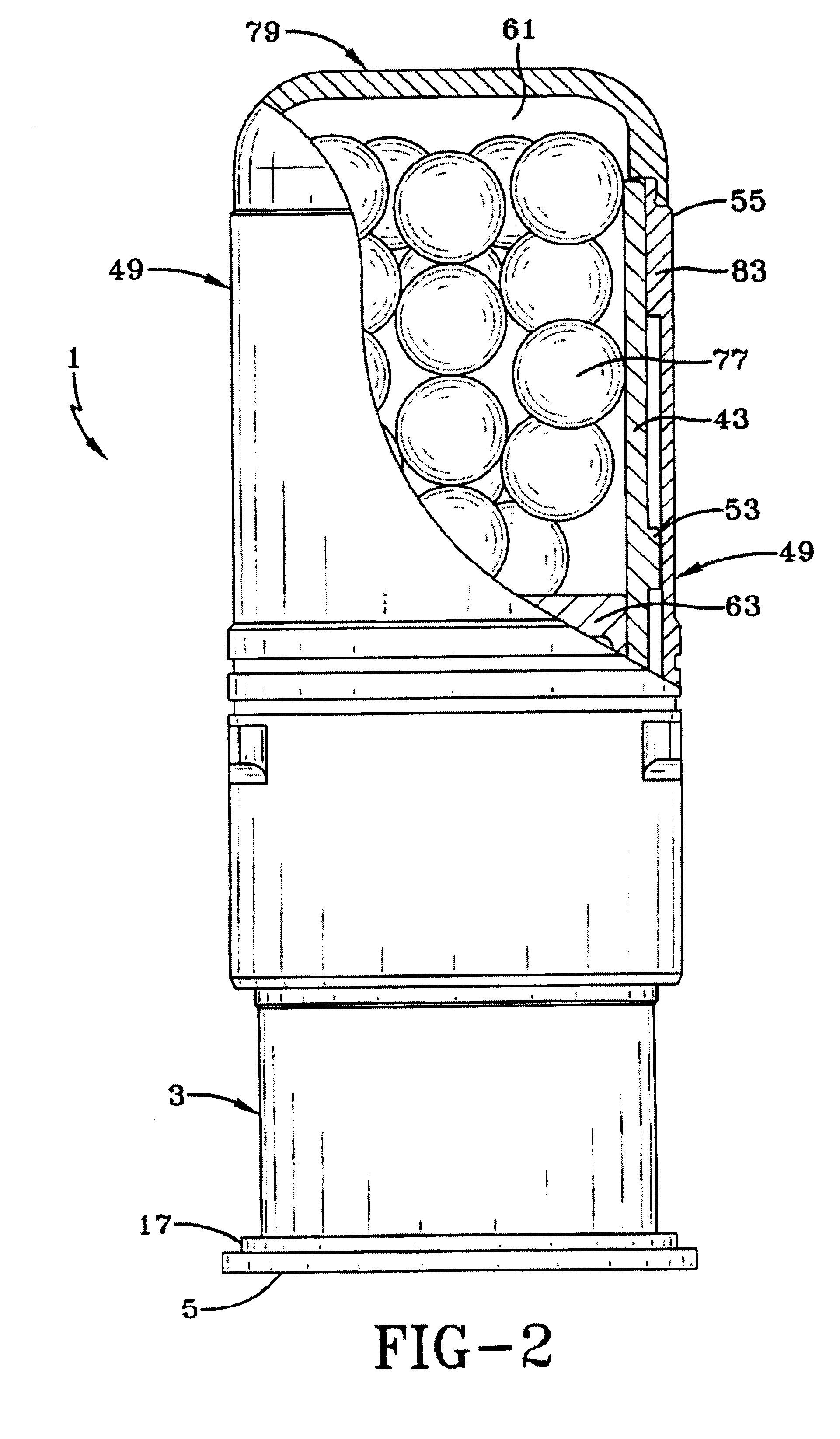 Non-lethal telescoping cartridge