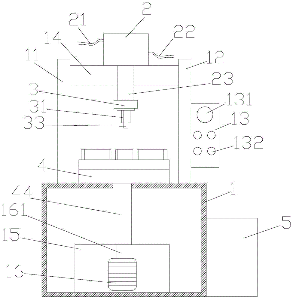 Riveting device for nail and iron sheet