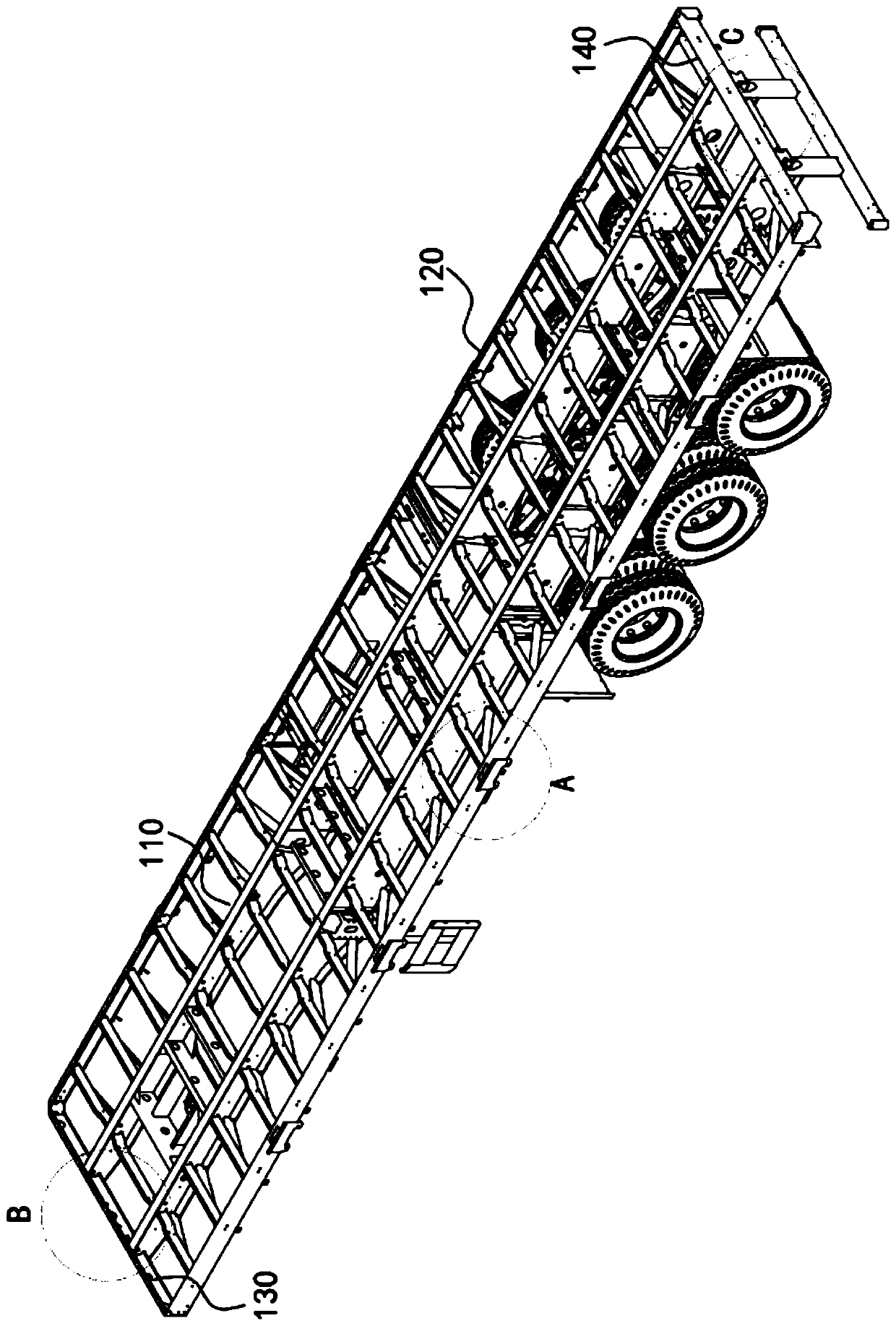 Trailer frame and trailer with same