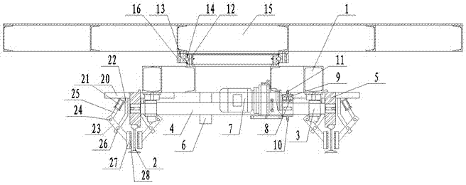 Electric horizontal movement rotary disc trolley