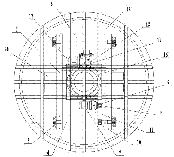 Electric horizontal movement rotary disc trolley