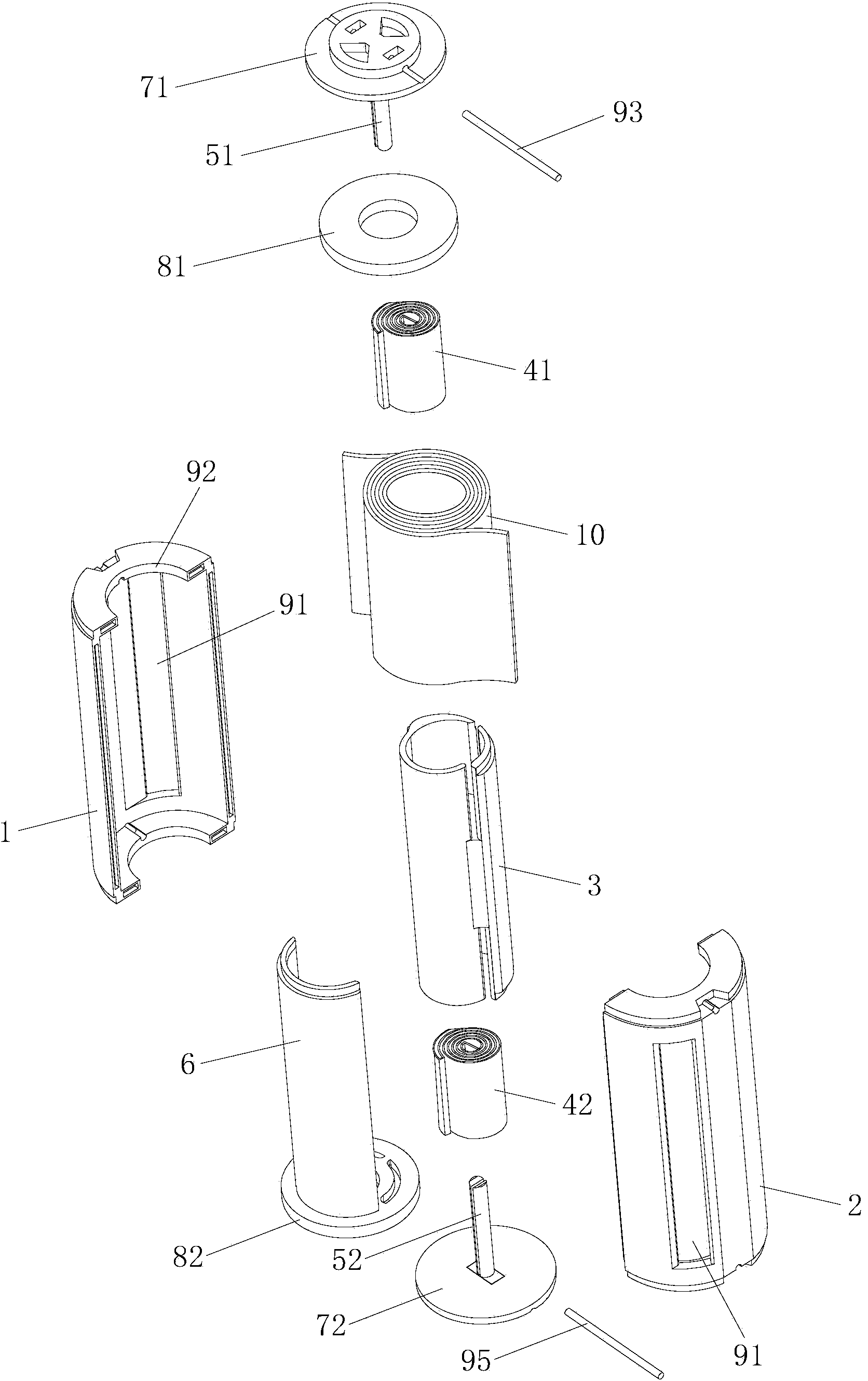 Coiling device for flexible circuit plate