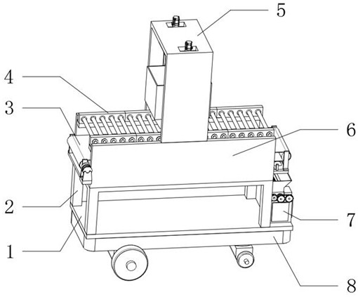 Gypsum wire processing device provided with gypsum fragment cleaning mechanism