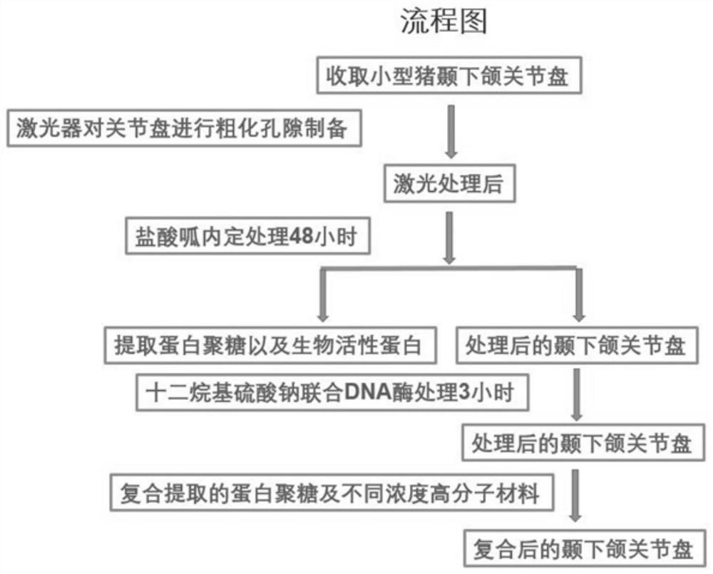 Preparation method of bionic artificial temporomandibular joint disc