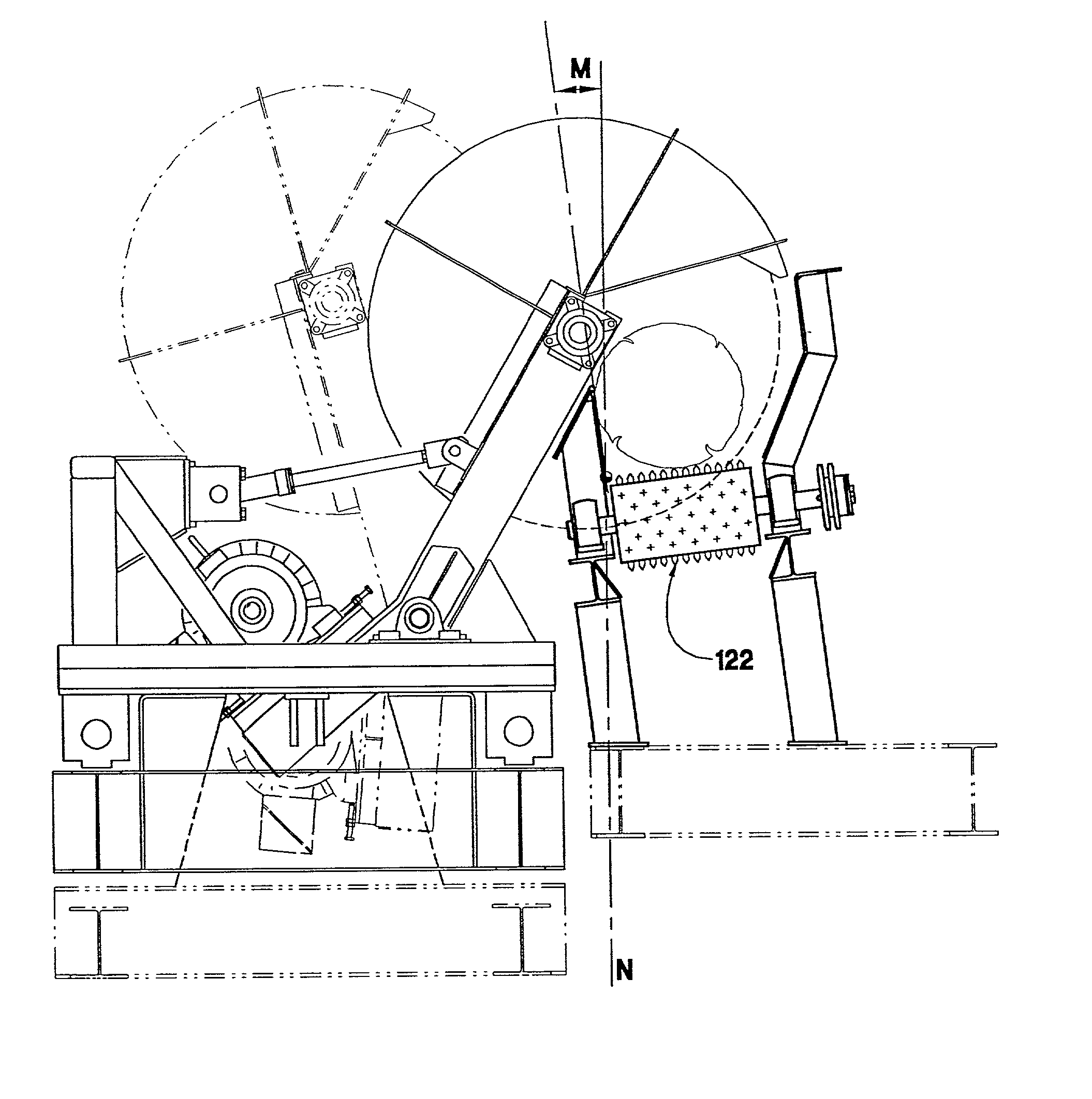 Method and apparatus for bucksawing logs