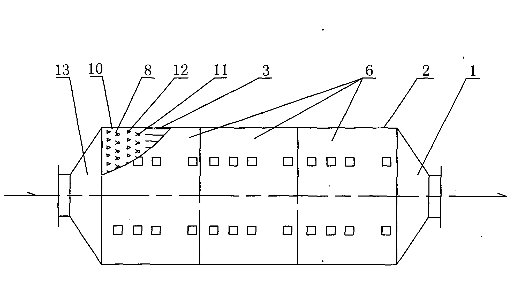 Double-area multi-stage electrostatic precipitator of reverse airflow dust charge