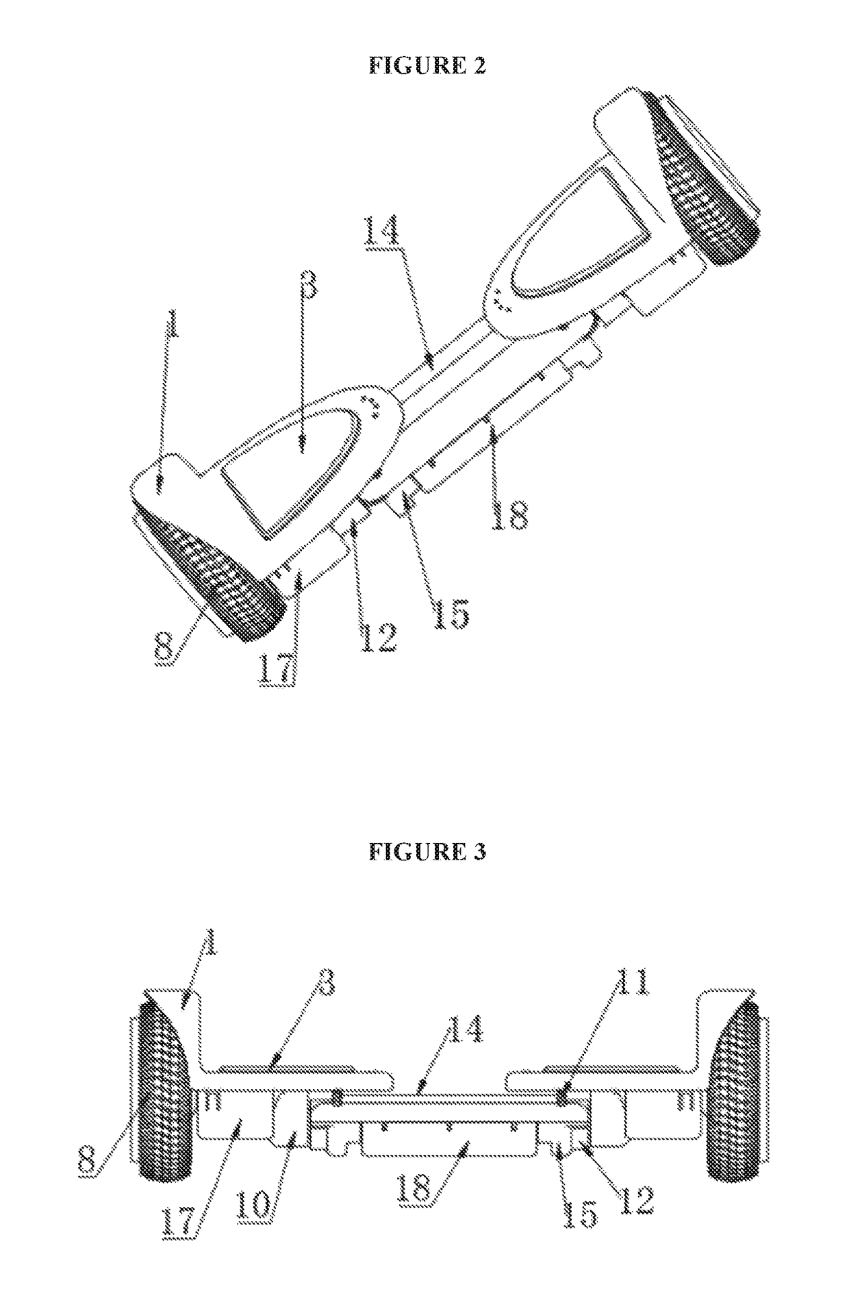 Two-axle vehicle balance scooter