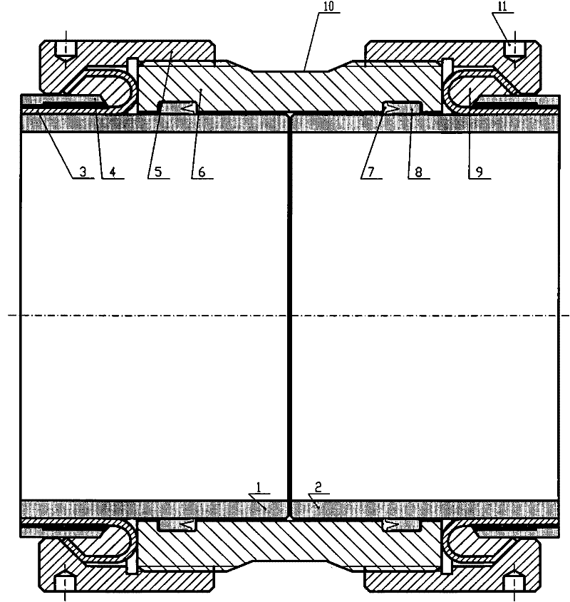 Ultrahigh molecular weight polyethylene composite pipe connector