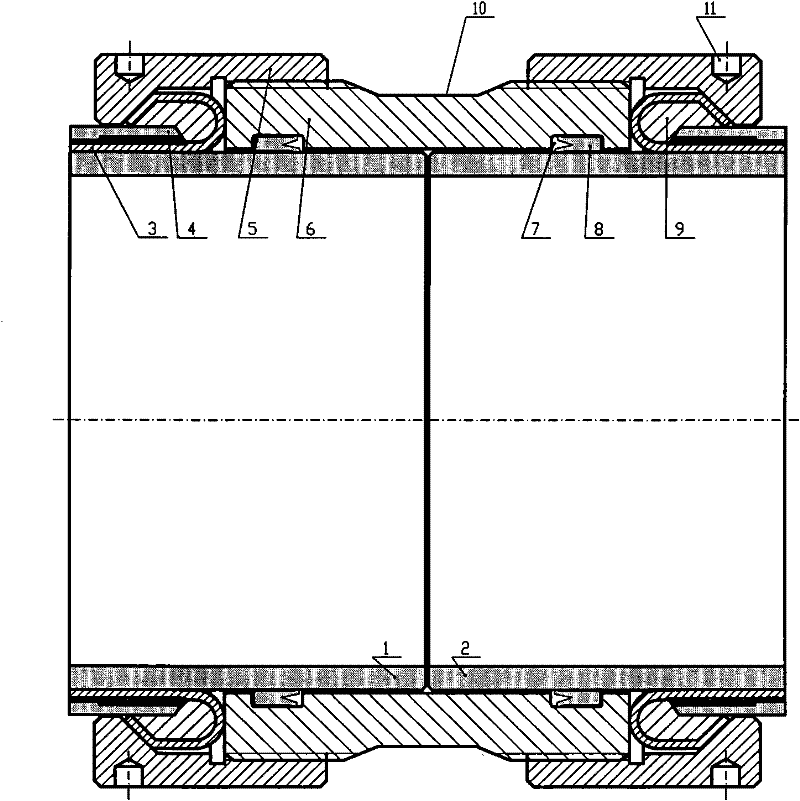 Ultrahigh molecular weight polyethylene composite pipe connector