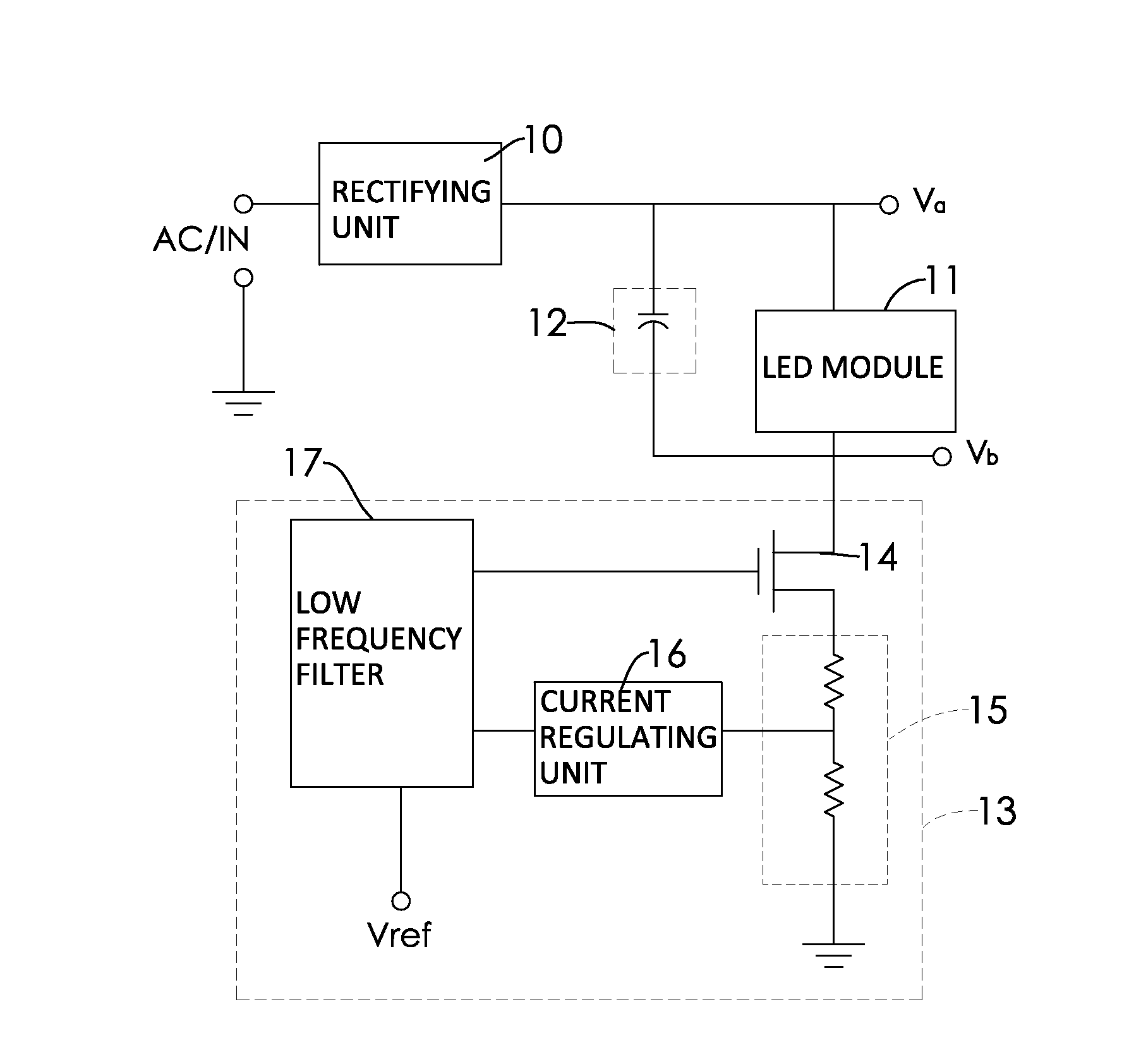 Flicker-Free LED Driver Circuit with High Power Factor