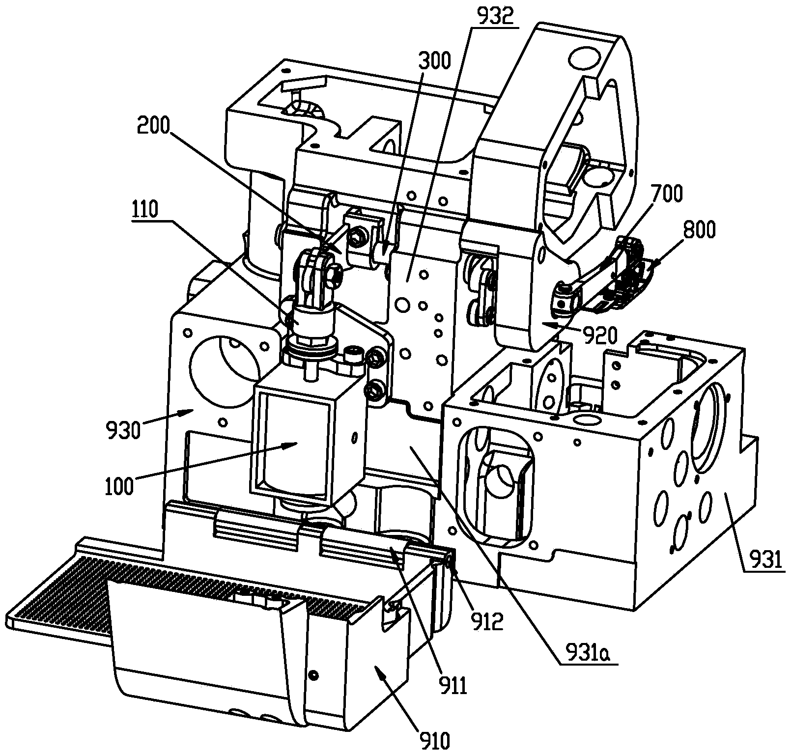 Built-in automatic presser foot lifting mechanism of sewing machine