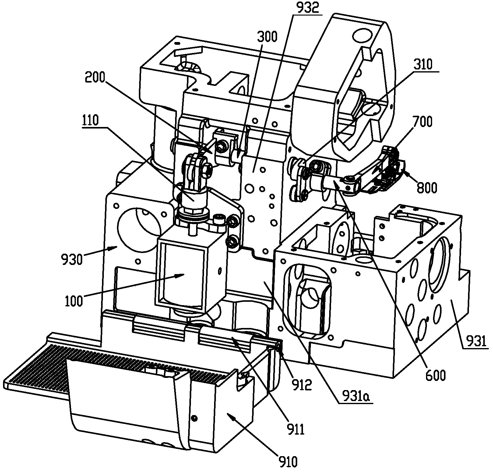 Built-in automatic presser foot lifting mechanism of sewing machine