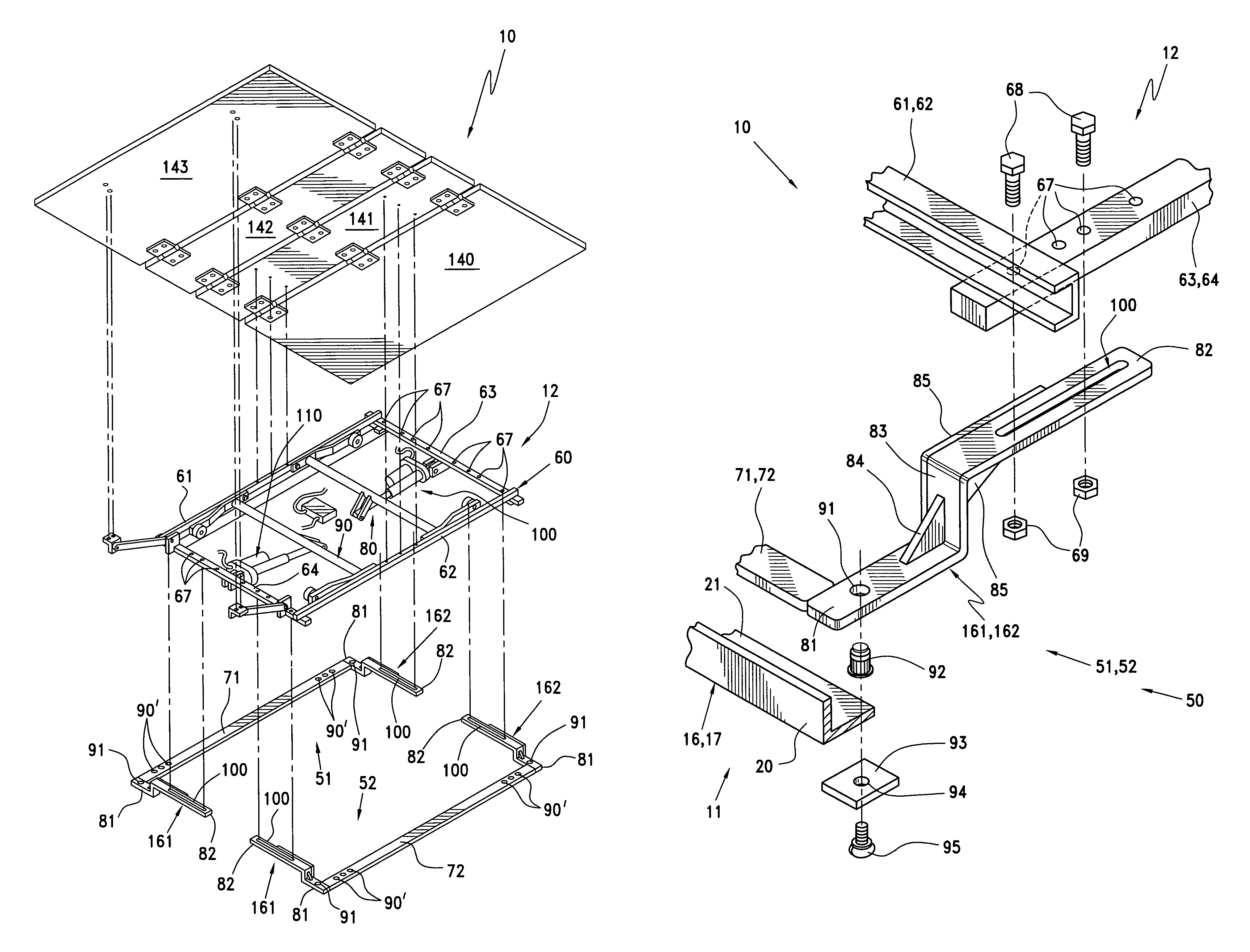 Adjustable base for supporting adjustable beds of different widths