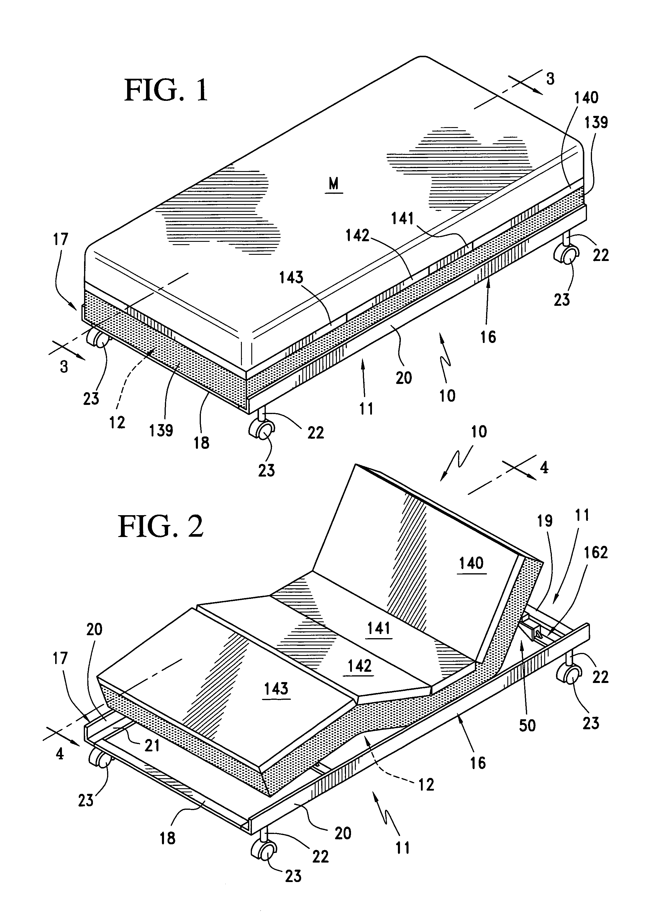 Adjustable base for supporting adjustable beds of different widths