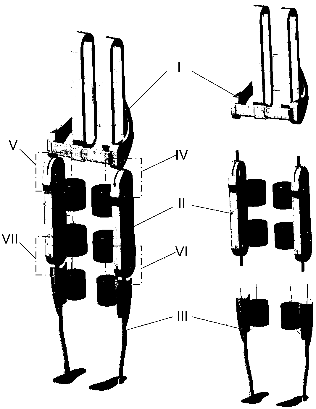 Reoccurring method for lower limb joint motion based on wearable walk-help exoskeleton