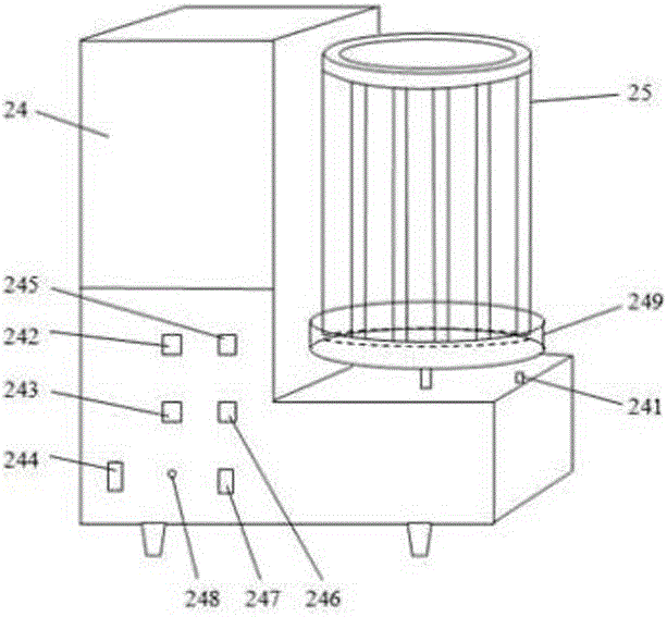 Testing device for testing hot shrinkage rate of chemical fiber filament and testing method thereof