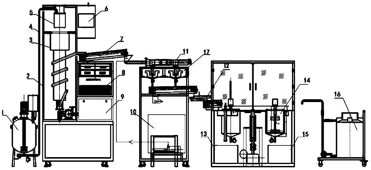 A production system of hollow alginate capsules for cigarettes