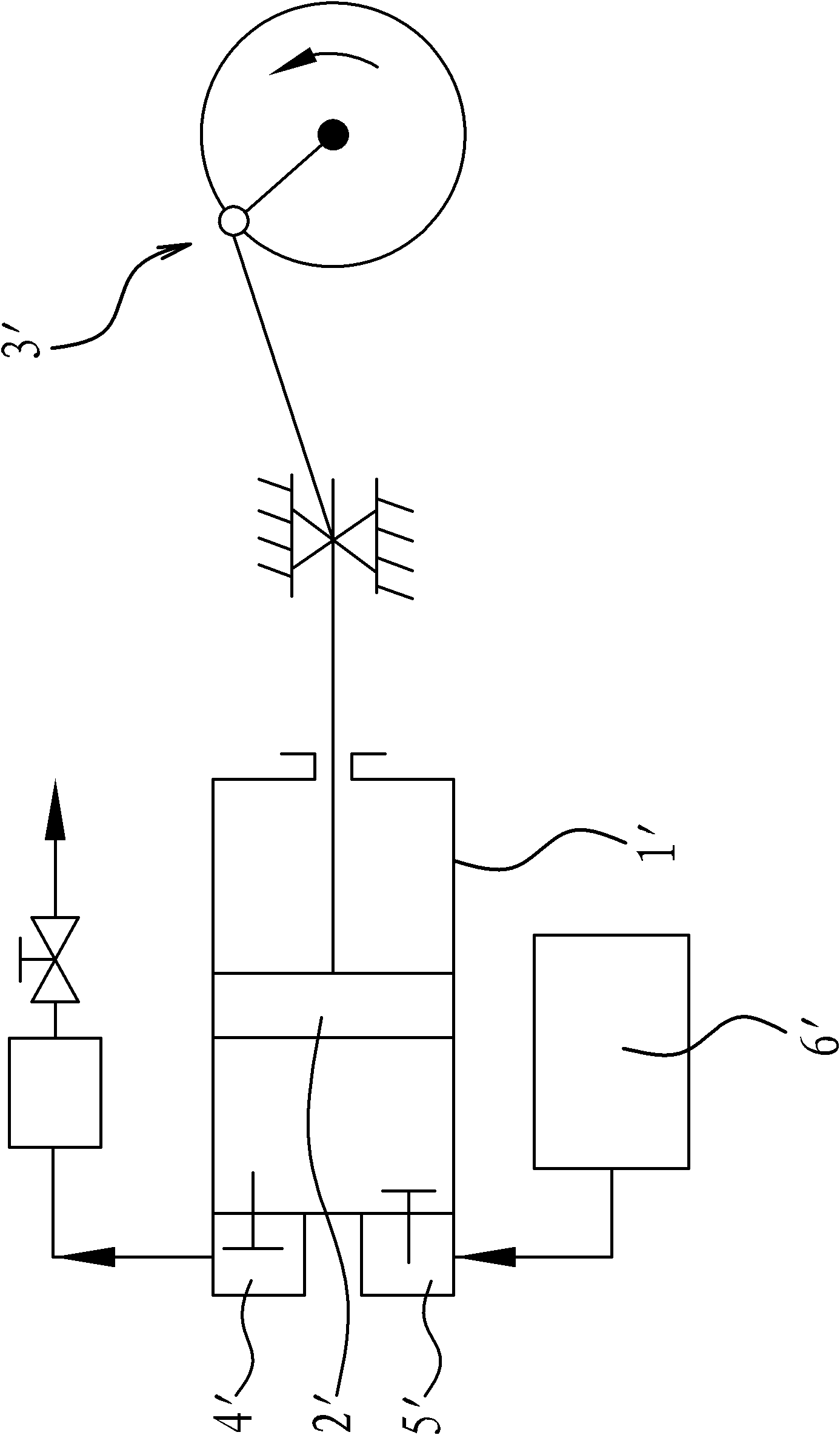 Piston-type reciprocating double-action single-cylinder pumping device of vacuum pump