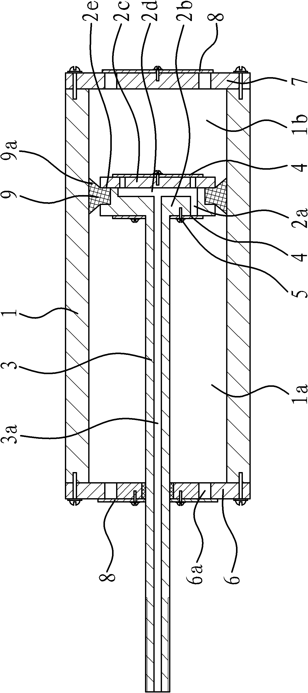 Piston-type reciprocating double-action single-cylinder pumping device of vacuum pump