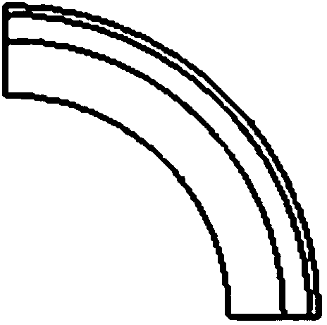 Railway vehicle in-built side-window sash rounded-corner forming process