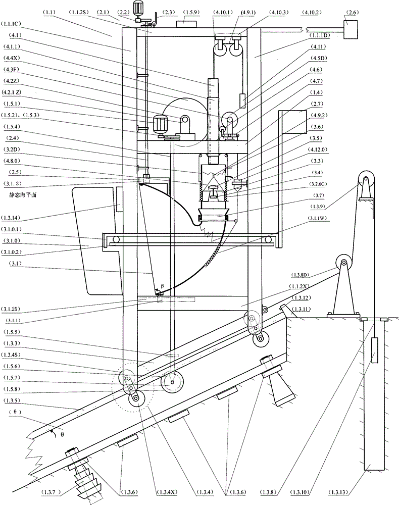 Wave-force power generation method and wave-force power generation device