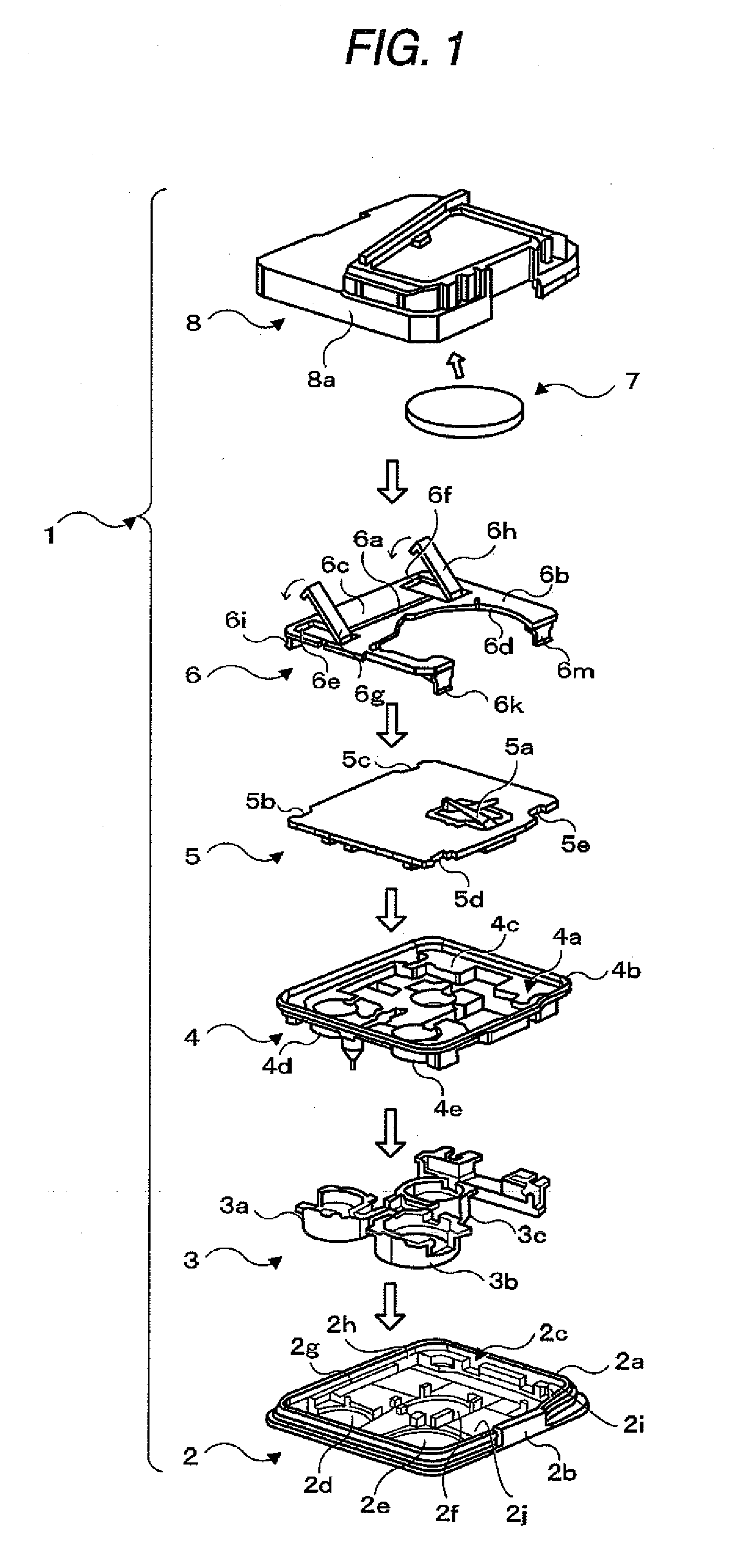 Structure of housing battery etc.