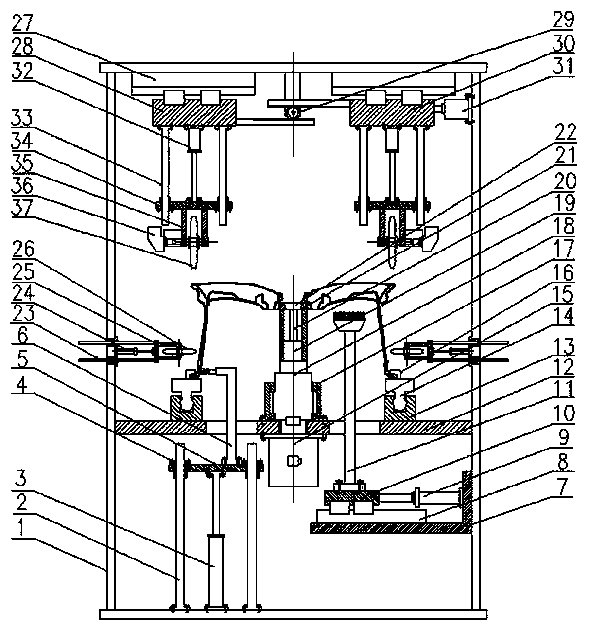 Fixture for wheel spraying strengthening