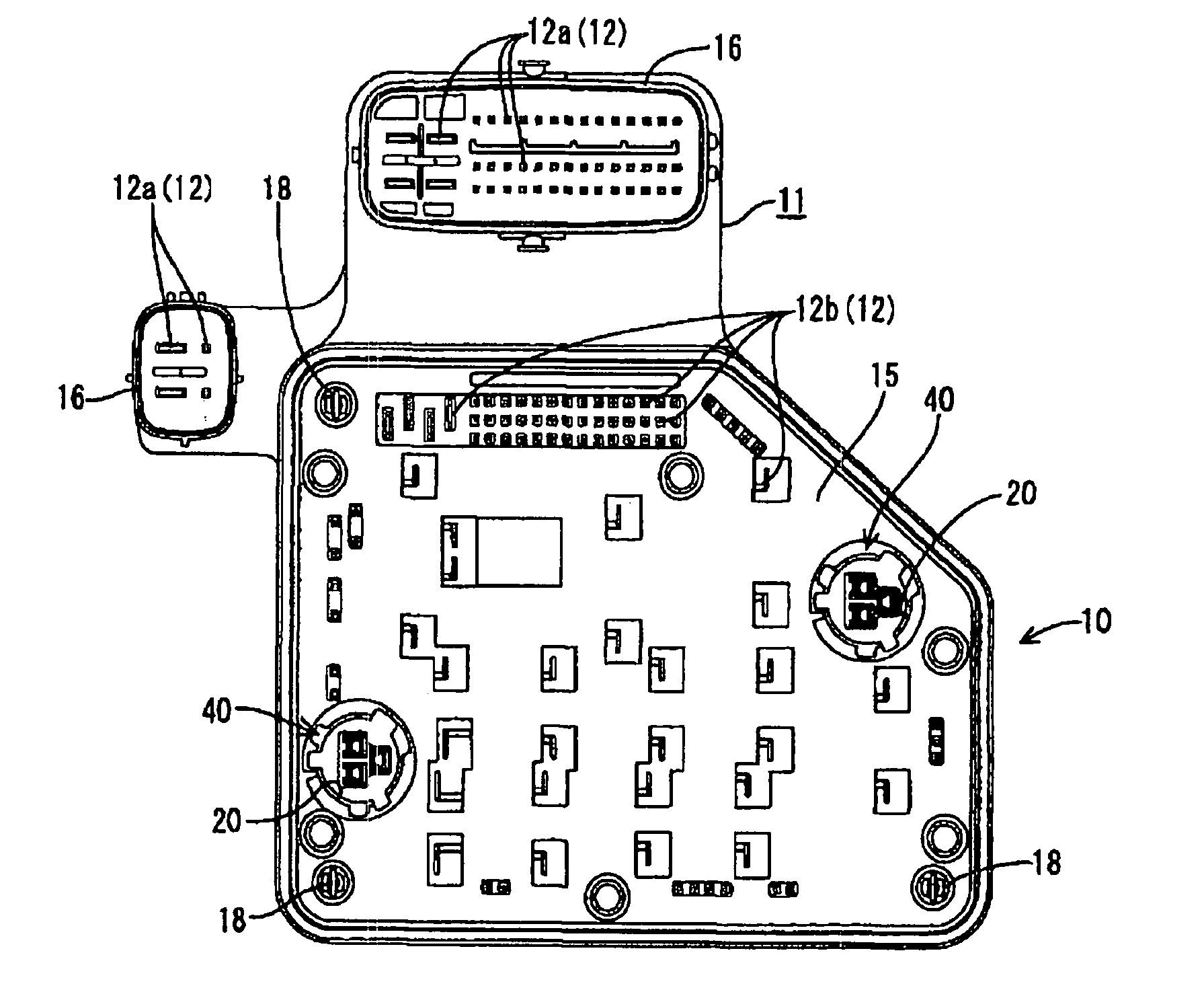 Construction for connecting a circuit board and an electrical part, a brake oil pressure control unit