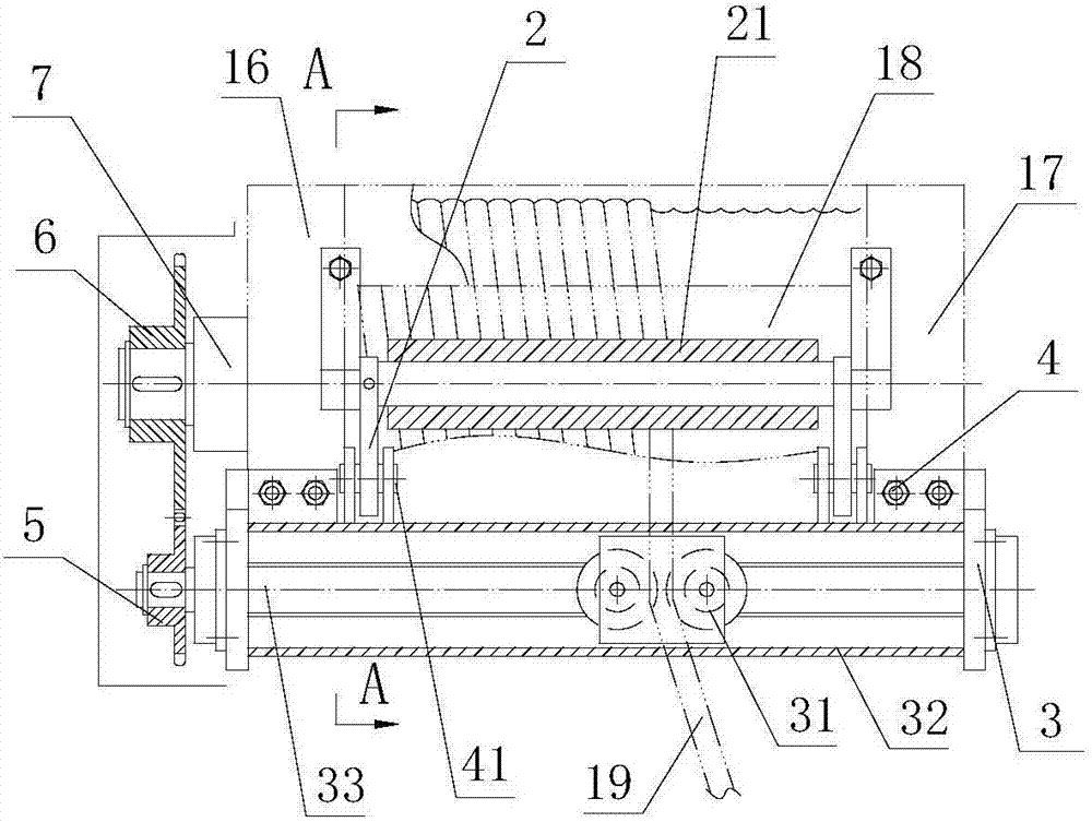 Hoist rope guiding device with sleeve-type rope pressing device