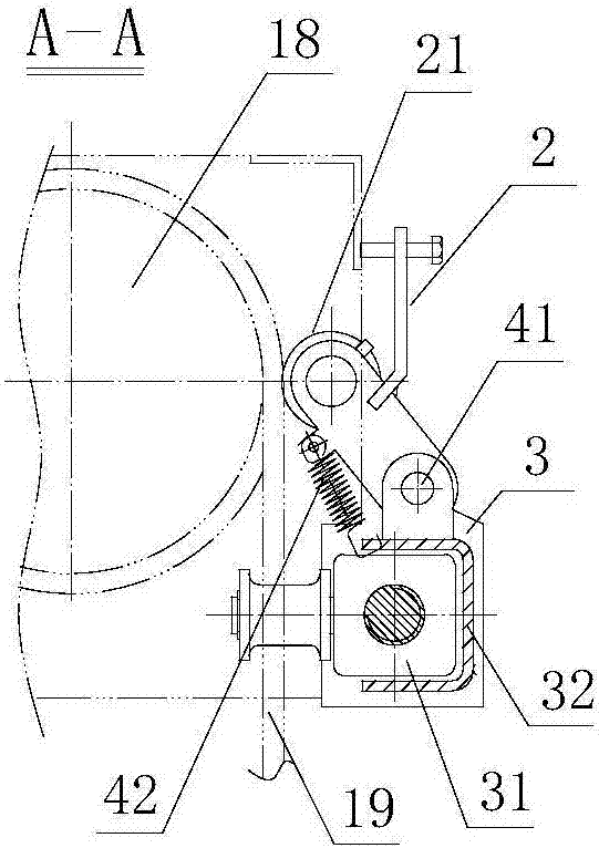 Hoist rope guiding device with sleeve-type rope pressing device