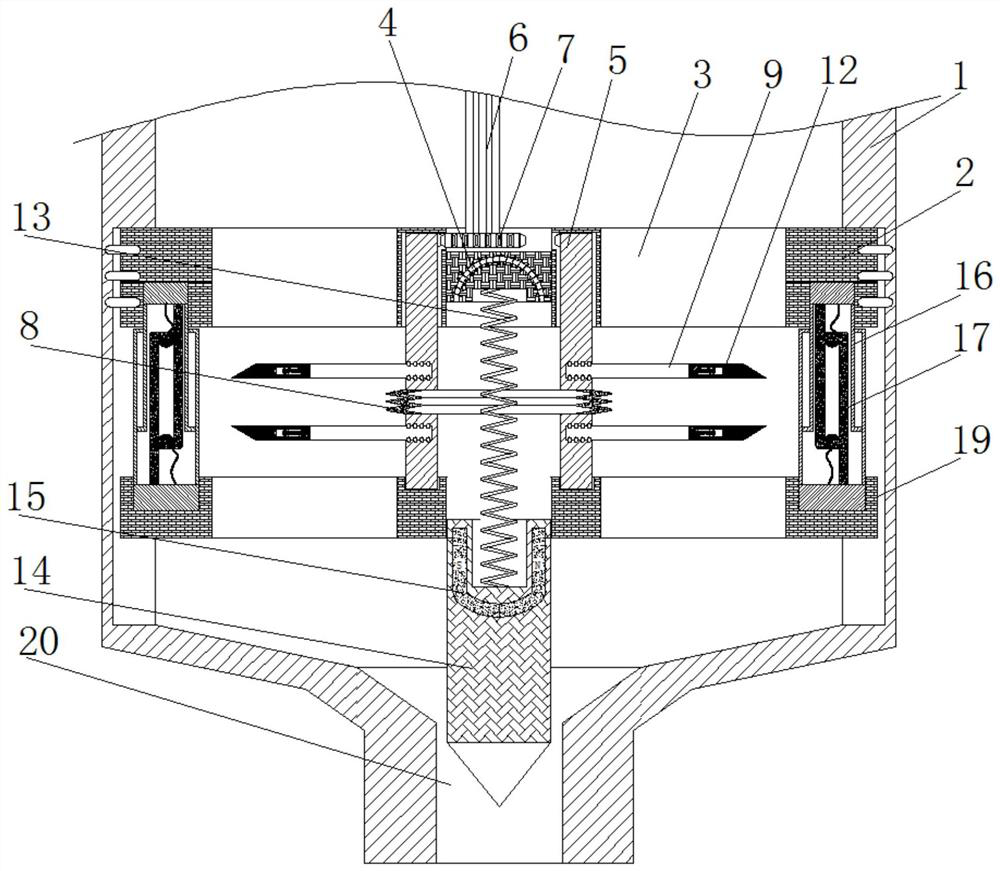 Coating sprinkler capable of preventing caking of coating and automatically clearing blockage