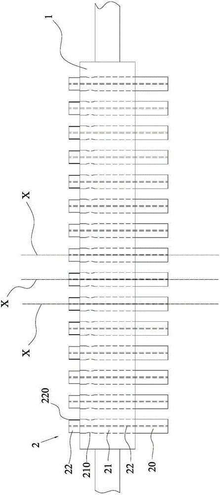 Air drying device of row lines