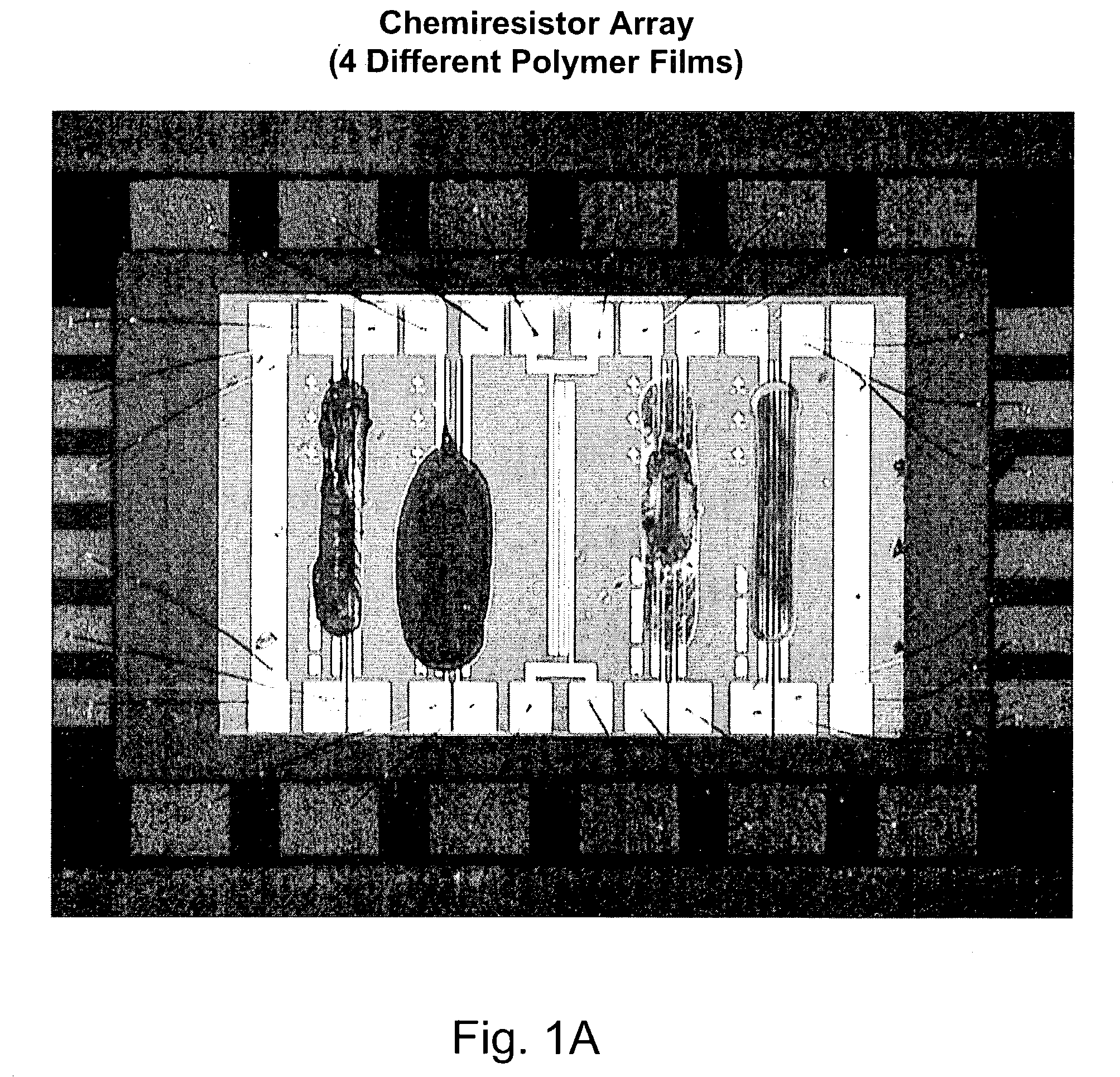 Multi-pin chemiresistors for microchemical sensors