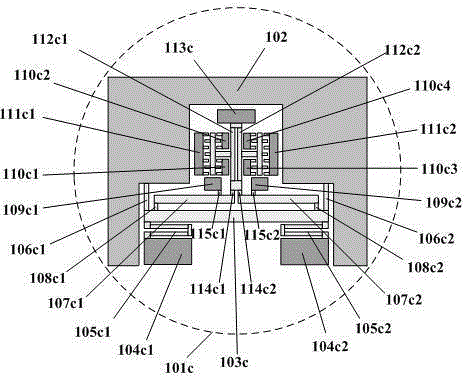 Triaxial integration silicon micro-resonance type accelerometer