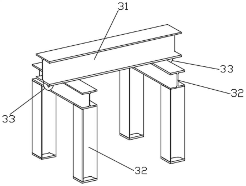 Symmetrical hoisting of protective plate, furnace column structure and installation method of iron parts for furnace protection