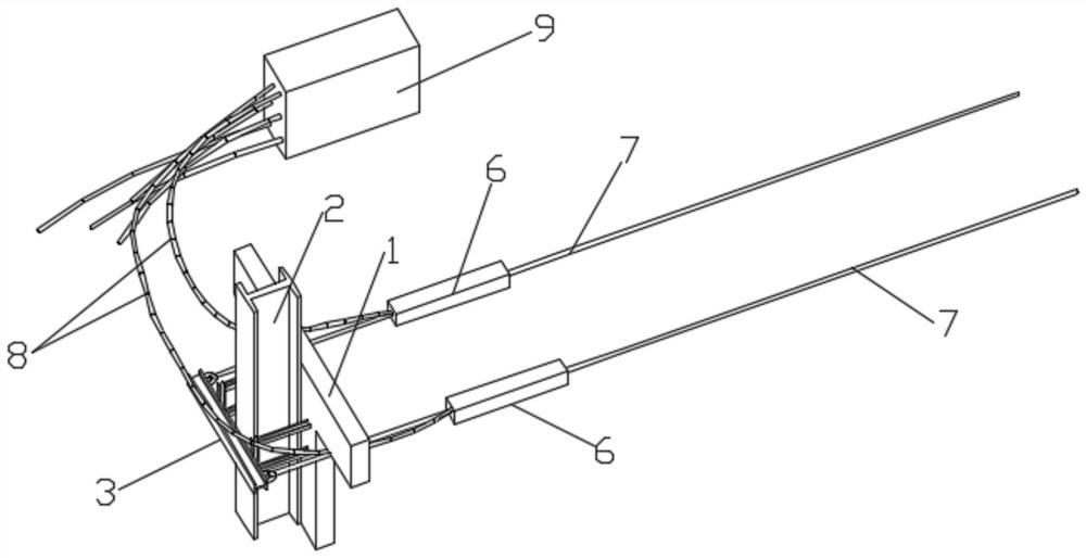 Symmetrical hoisting of protective plate, furnace column structure and installation method of iron parts for furnace protection