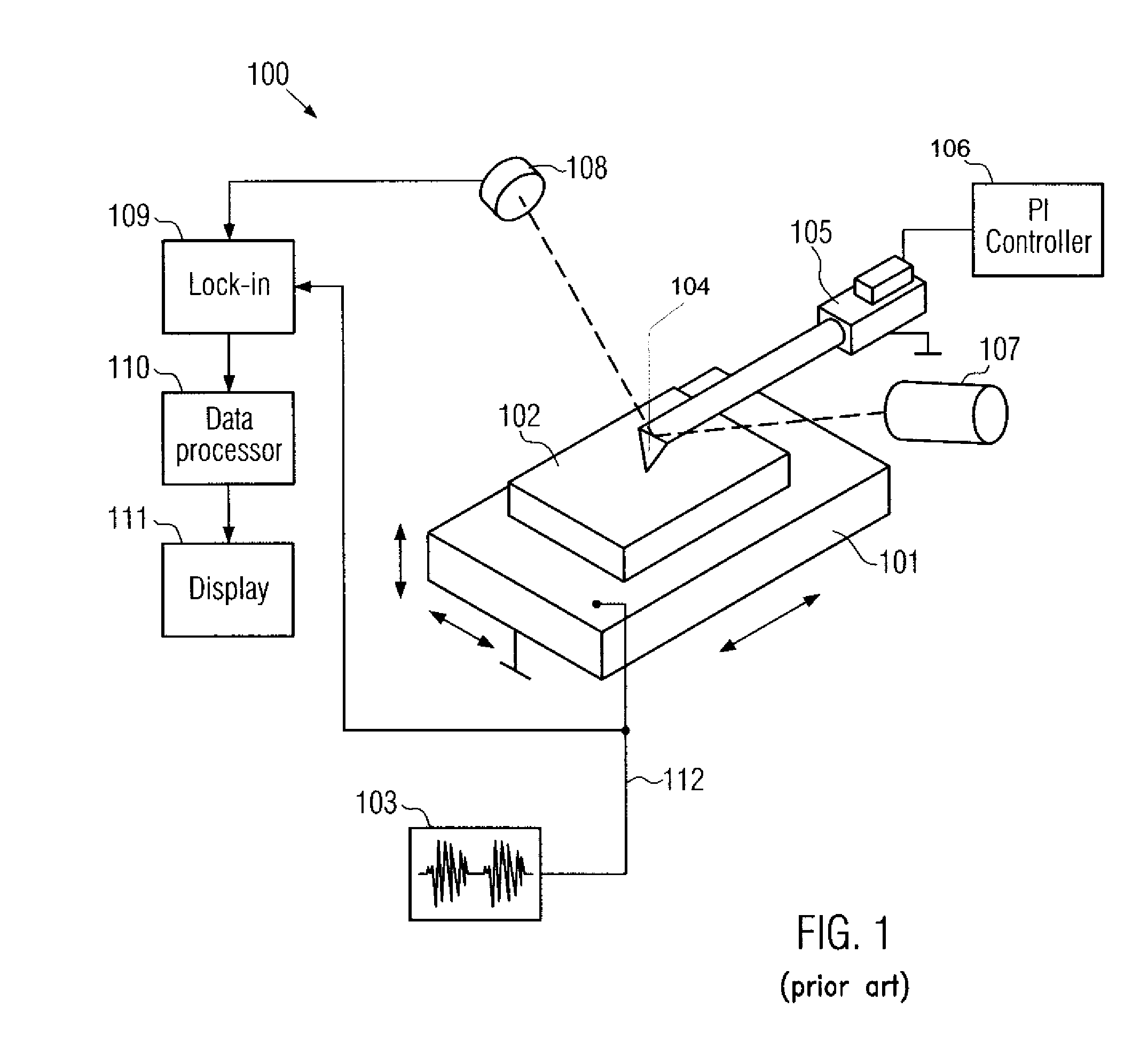 Method and apparatus for determining surface characteristics by using spm techniques with acoustic excitation and real-time digitizing