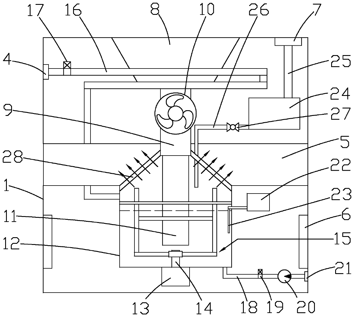 Integrated stove with oil pollution decomposition device and method