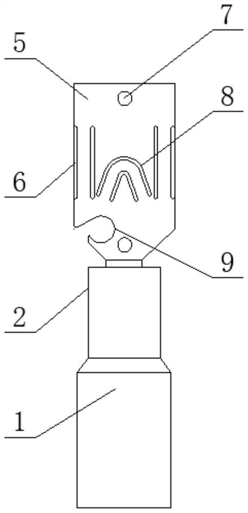 A cold-pressed terminal