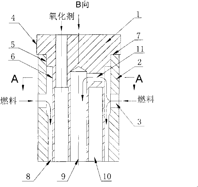 Dual concentric gas-gas nozzle