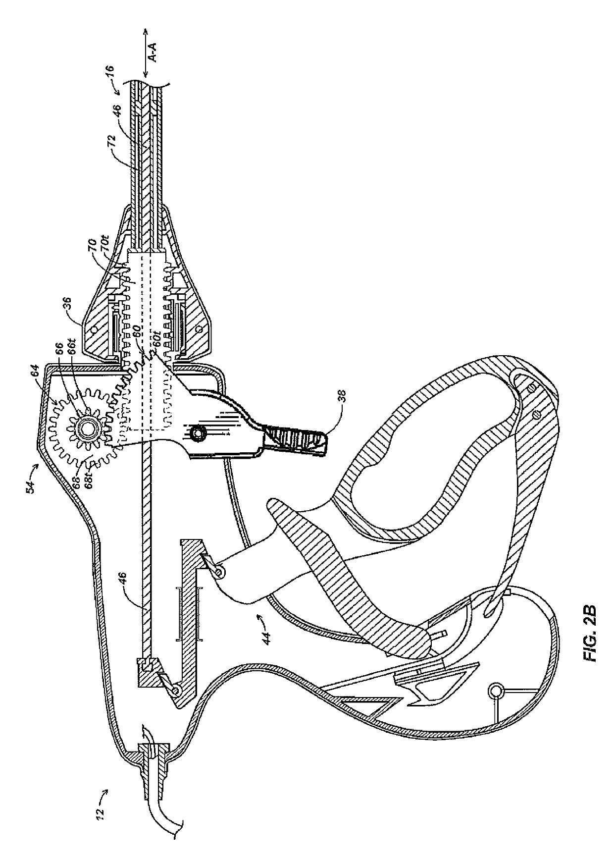 Pinion blade drive mechanism for a laparoscopic vessel dissector