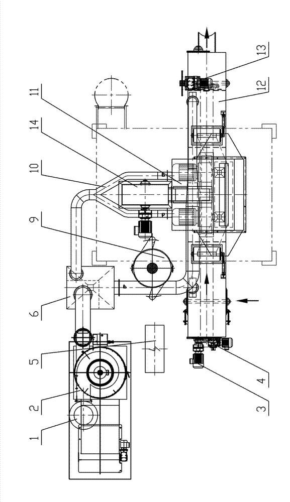 Energy-efficient spring reinforced shot blast machine